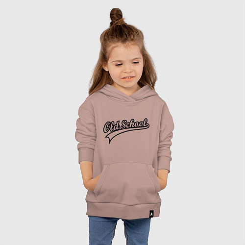 Детская толстовка-худи Oldschool / Пыльно-розовый – фото 4