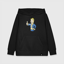 Толстовка детская хлопковая Fallout vault boy, цвет: черный