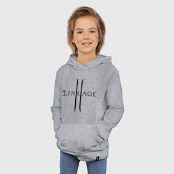 Толстовка детская хлопковая Lineage logo, цвет: меланж — фото 2