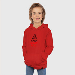 Толстовка детская хлопковая Keep Calm & Justice For All, цвет: красный — фото 2