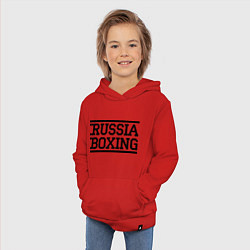 Толстовка детская хлопковая Russia boxing, цвет: красный — фото 2