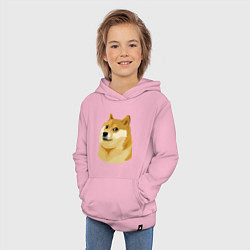 Толстовка детская хлопковая Doge, цвет: светло-розовый — фото 2