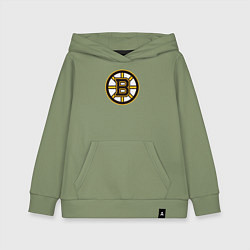 Толстовка детская хлопковая Boston Bruins, цвет: авокадо