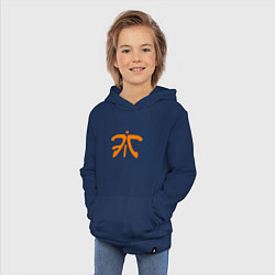 Толстовка детская хлопковая Fnatic Logo, цвет: тёмно-синий — фото 2