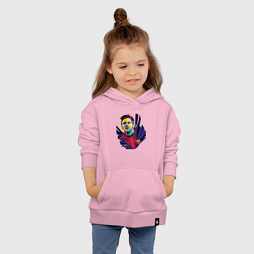Детская толстовка-худи Messi Art / Светло-розовый – фото 4