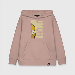 Толстовка детская хлопковая Homer Doh!, цвет: пыльно-розовый