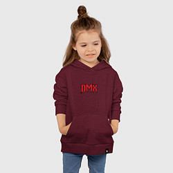 Толстовка детская хлопковая DMX, цвет: меланж-бордовый — фото 2