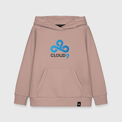 Толстовка детская хлопковая Cloud9, цвет: пыльно-розовый