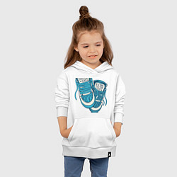Толстовка детская хлопковая Sneakers, цвет: белый — фото 2