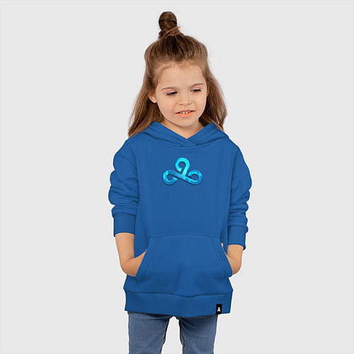 Детская толстовка-худи Cloud9 Foil Металлический эффект / Синий – фото 4