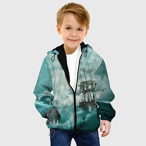 Детская куртка Море / 3D-Черный – фото 4