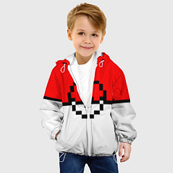 Куртка с капюшоном детская Покеболл, цвет: 3D-белый — фото 2