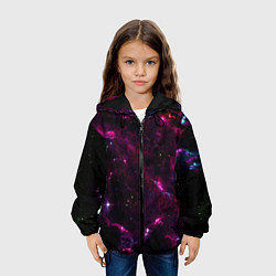 Куртка с капюшоном детская Космос, цвет: 3D-черный — фото 2