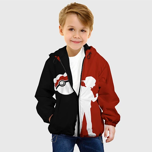 Детская куртка Ash Pokeball / 3D-Черный – фото 4