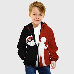 Куртка с капюшоном детская Ash Pokeball, цвет: 3D-черный — фото 2