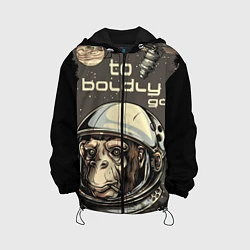 Куртка с капюшоном детская Monkey: to boldly go, цвет: 3D-черный