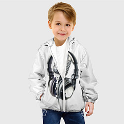 Куртка с капюшоном детская Диджей, цвет: 3D-белый — фото 2