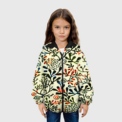 Куртка с капюшоном детская Орнамент, цвет: 3D-черный — фото 2