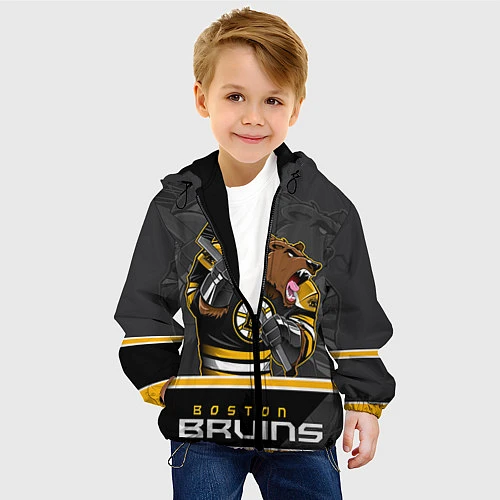 Детская куртка Boston Bruins / 3D-Черный – фото 4