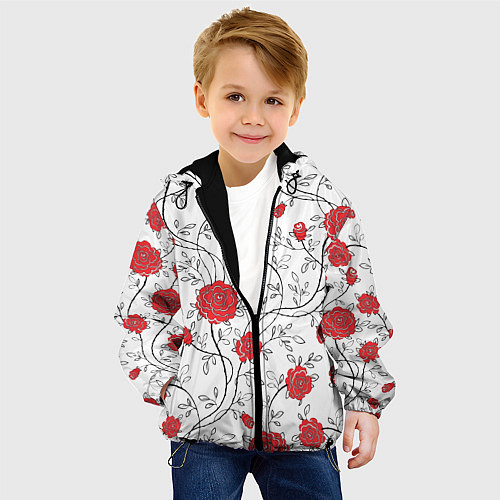 Детская куртка Плетение из розочек / 3D-Черный – фото 4
