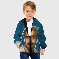 Куртка с капюшоном детская Pew die pie, цвет: 3D-черный — фото 2