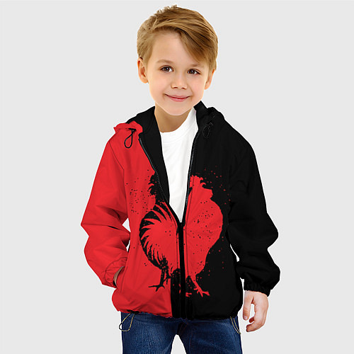 Детская куртка Черное и красное / 3D-Черный – фото 4