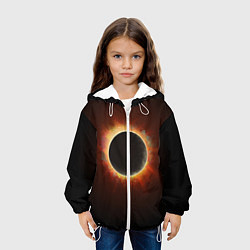 Куртка с капюшоном детская Солнечное затмение, цвет: 3D-белый — фото 2