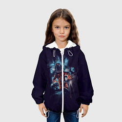 Куртка с капюшоном детская Неизвестная галактика, цвет: 3D-белый — фото 2