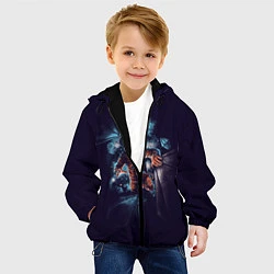 Куртка с капюшоном детская Неизвестная галактика, цвет: 3D-черный — фото 2