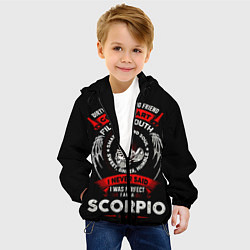 Куртка с капюшоном детская I am a Scorpio, цвет: 3D-черный — фото 2