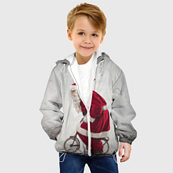 Куртка с капюшоном детская Санта, цвет: 3D-белый — фото 2
