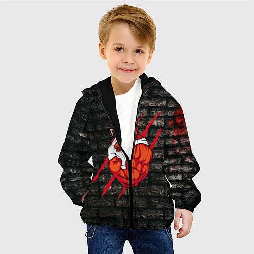 Детская куртка Кабан-качок / 3D-Черный – фото 4