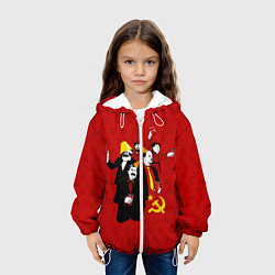 Куртка с капюшоном детская Communist Party, цвет: 3D-белый — фото 2