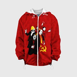 Куртка с капюшоном детская Communist Party, цвет: 3D-белый