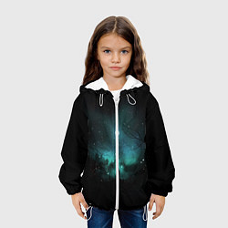 Куртка с капюшоном детская Взгляд на звезды, цвет: 3D-белый — фото 2
