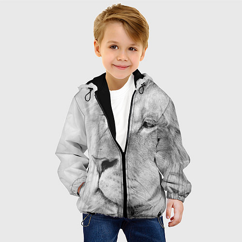Детская куртка Мудрый лев / 3D-Черный – фото 4