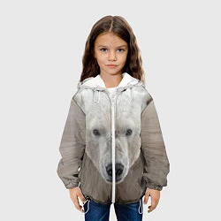 Куртка с капюшоном детская Белый медведь, цвет: 3D-белый — фото 2