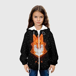 Куртка с капюшоном детская Огненный лис, цвет: 3D-белый — фото 2
