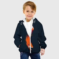 Куртка с капюшоном детская Хитрая лисичка, цвет: 3D-белый — фото 2