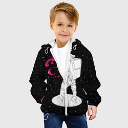 Куртка с капюшоном детская Космическая струя, цвет: 3D-белый — фото 2