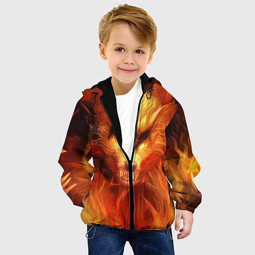 Детская куртка Fire Wolf / 3D-Черный – фото 4