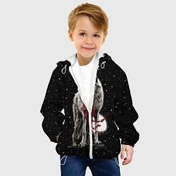 Куртка с капюшоном детская Серый волк, цвет: 3D-белый — фото 2