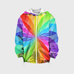 Куртка с капюшоном детская Радуга, цвет: 3D-белый