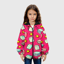Куртка с капюшоном детская Сладости, цвет: 3D-черный — фото 2