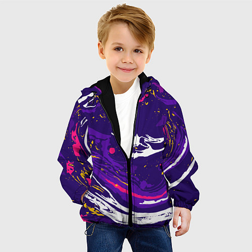 Детская куртка Фиолетовый акрил / 3D-Черный – фото 4