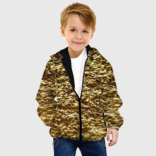 Детская куртка Золотой / 3D-Черный – фото 4