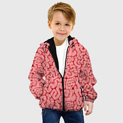 Куртка с капюшоном детская Мозг, цвет: 3D-черный — фото 2