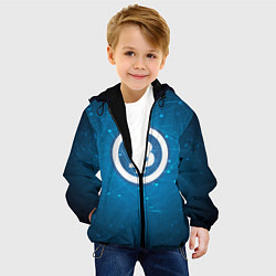 Куртка с капюшоном детская Bitcoin Blue, цвет: 3D-черный — фото 2