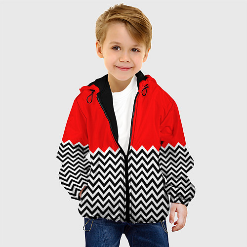 Детская куртка Твин Пикс: узор / 3D-Черный – фото 4