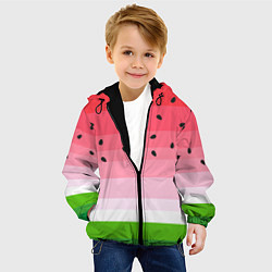 Куртка с капюшоном детская Арбузик, цвет: 3D-черный — фото 2